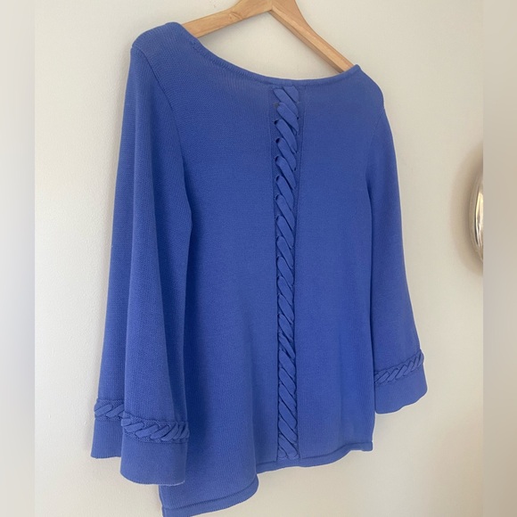 Soft Surroundings Cable Knit  3/4 Sleeve Sweater - Picture 4 of 11
